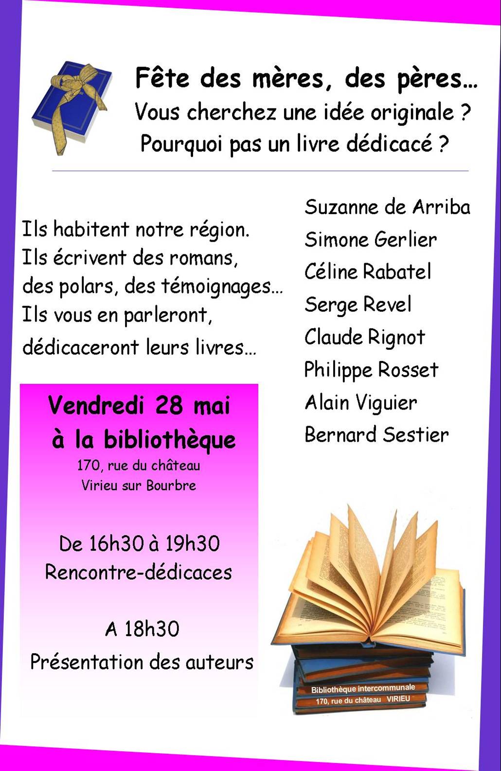 Rencontre � la biblioth�que de Virieu